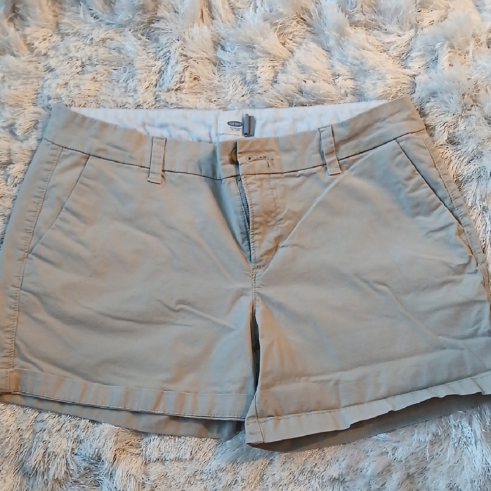 Old Navy Tan Bermuda Shorts Classic Cotton Blend